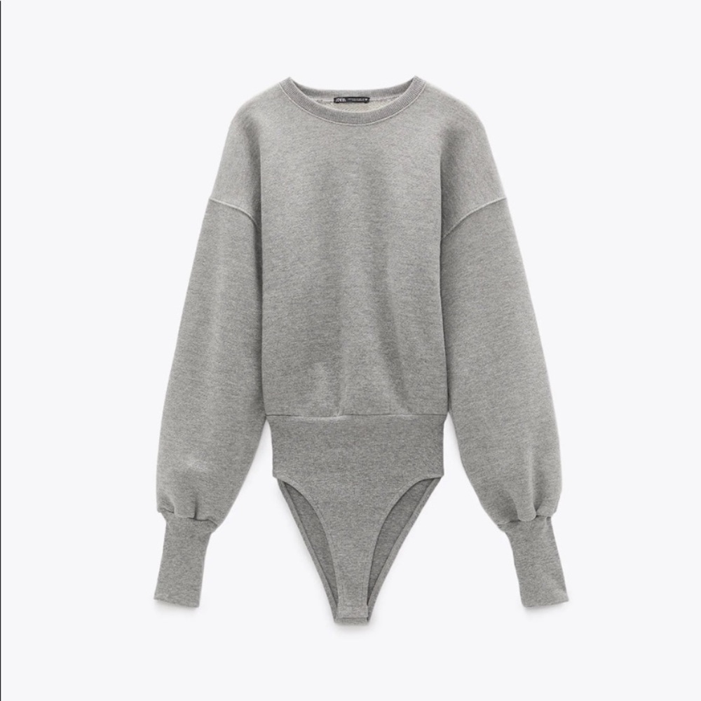 Zara sweatshirt bodysuit